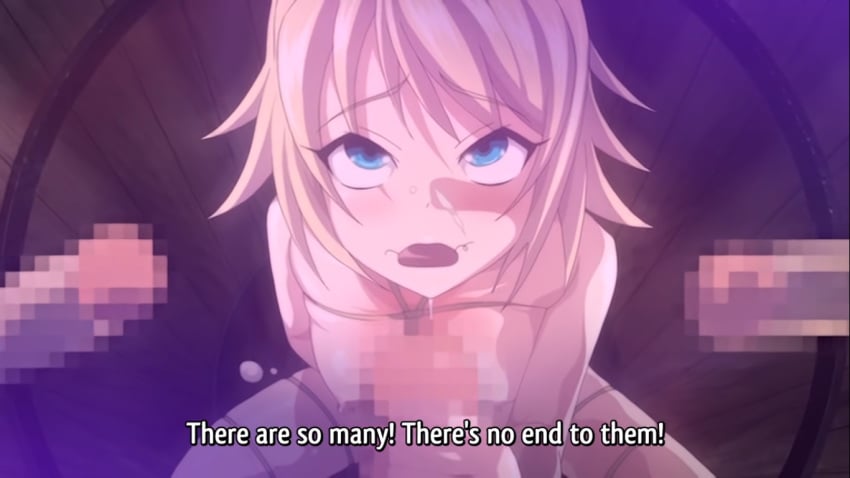 ahe_gao ahegao barrel blonde_hair blue_eyes censored gangrape iris_von_austria liquid_(company) mashou_no_nie_3 masturbation murakami_teruaki rape screencap screenshot stray_pubic_hair