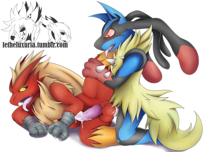 2boys anal anal_sex angry angry_sex anthro avian bird black_fur blaziken blue_eyes blue_fur blush canine cum cum_in_ass cum_inside cum_on_penis cum_on_testicles duo erection forced fur furry furry_only gay hi_res humanoid_penis interspecies kneeling knot lucario luxuria lying male male_only male_penetrating mammal mega_evolution mega_lucario nintendo no_humans on_side penetration penis pink_sclera pokemon pokemon_(species) pokemon_dppt pokemon_rse raised_leg rape red_balls red_eyes sex testicles text tongue tongue_out url video_games watermark yaoi yellow_fur yellow_sclera