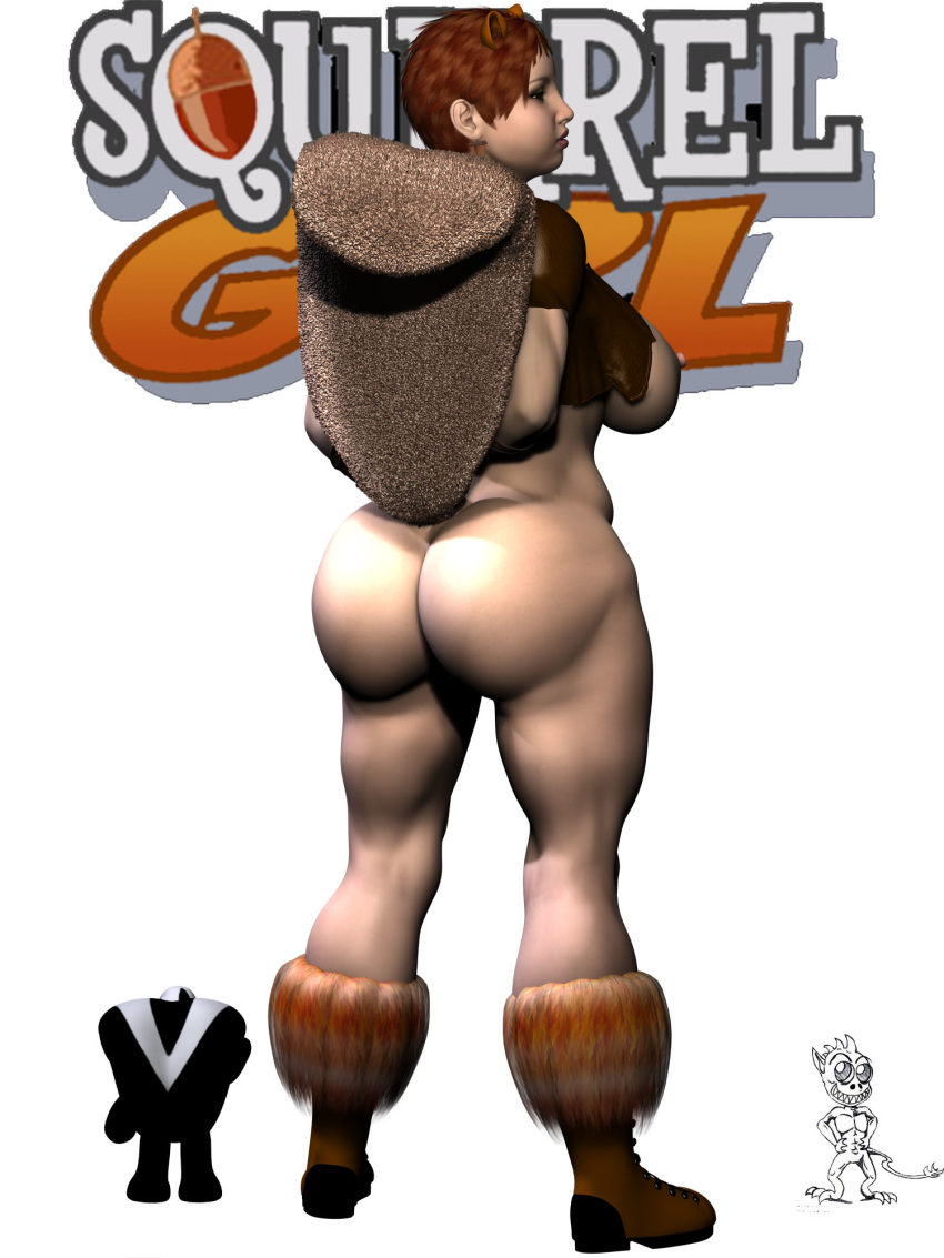 3d bbw big_ass big_butt chup@cabra marvel squirrel_girl squirrel_girl_(marvel) squirrel_tail