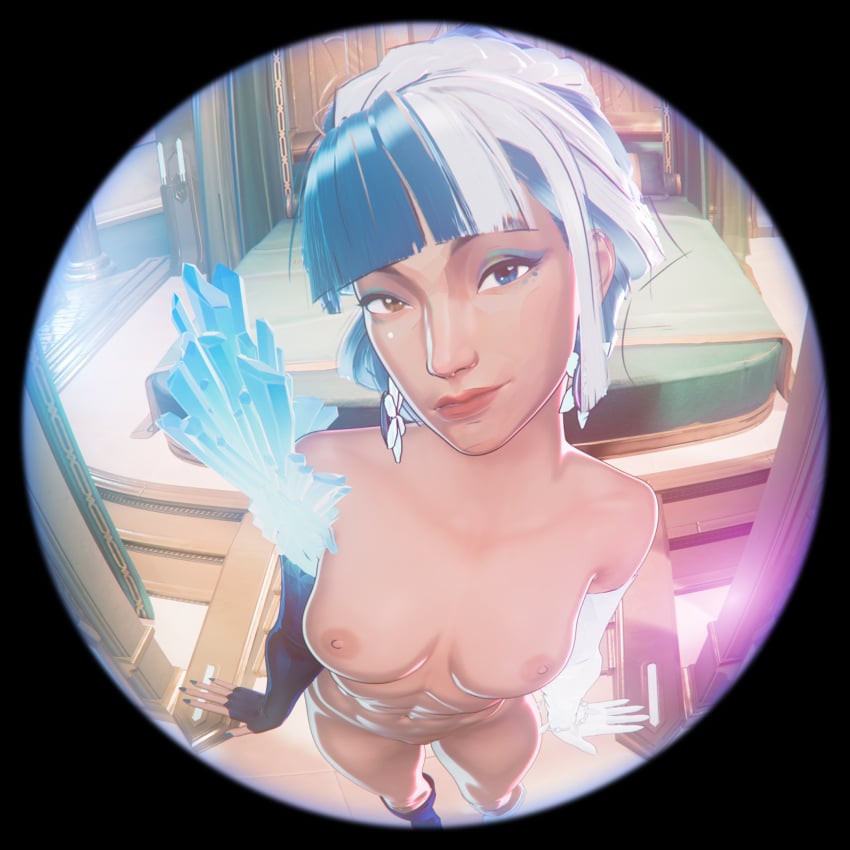 3d 3d_model 3d_render ail_polish alternate_version_available blue_hair boobs_out breasts breasts_out dyed-hair dyed_hair female female_only fisheye_lens hard_nipples heterochromia hobbynsfw hobbyr34 looking_at_viewer luna_snow luna_snow_(marvel_rivals) luna_snow_(shining_star) marvel marvel_comics marvel_rivals nails_painted naked naked_female naked_footwear necklace nipples nude nude_female pov pov_eye_contact smirk smirking smirking_at_viewer smooth_skin superhero superheroine tits_bigger_than_head tits_out