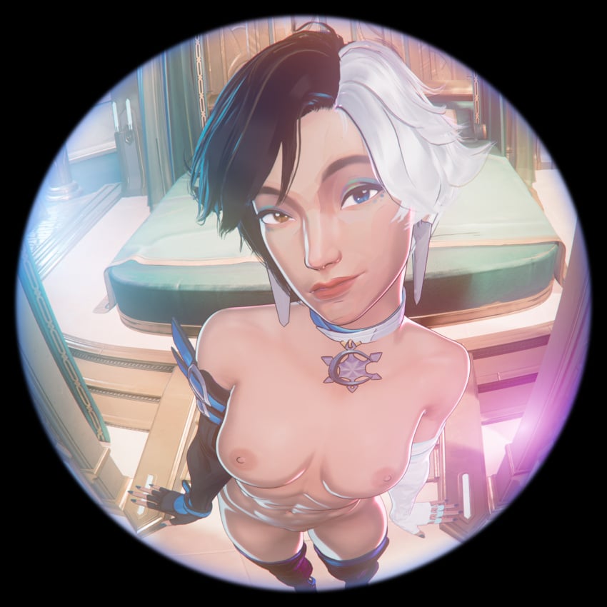 3d 3d_model 3d_render ail_polish alternate_version_available boobs_out breasts breasts_out dyed-hair dyed_hair female female_only fisheye_lens hard_nipples heterochromia hobbynsfw hobbyr34 looking_at_viewer luna_snow luna_snow_(marvel_rivals) marvel marvel_comics marvel_rivals nails_painted naked naked_female naked_footwear necklace nipples nude nude_female pov pov_eye_contact smirk smirking smirking_at_viewer smooth_skin superhero superheroine tits_bigger_than_head tits_out