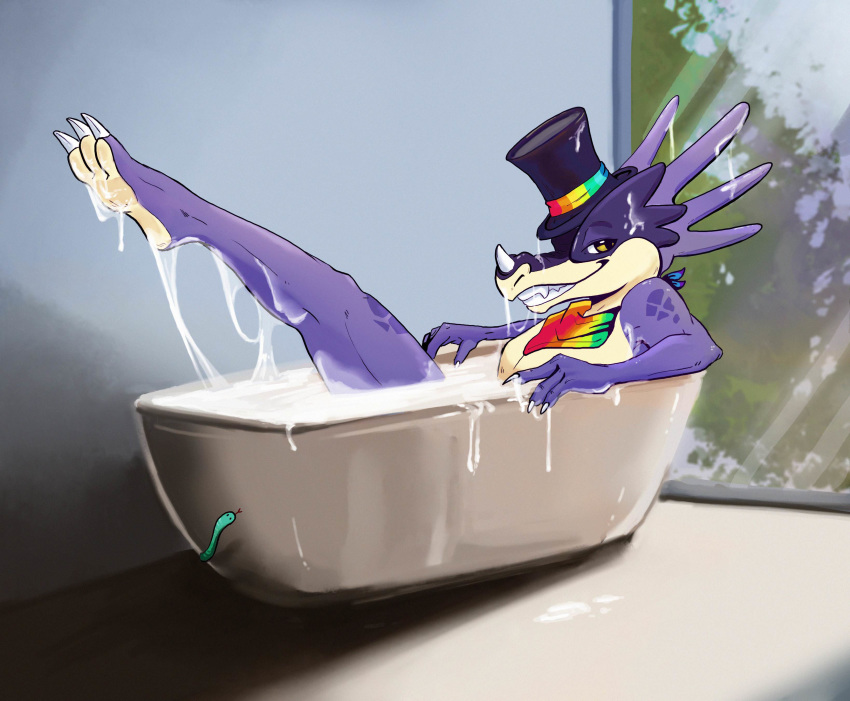 anthro boshideaway cum cum_bath cum_everywhere excessive_cum kobold male male_only messy solo xenoyia