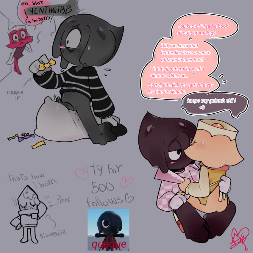 blot_(dandy's_world) brightney_(dandy's_world) cowacase_(artist) cum dandy's_world nsfw pillow text