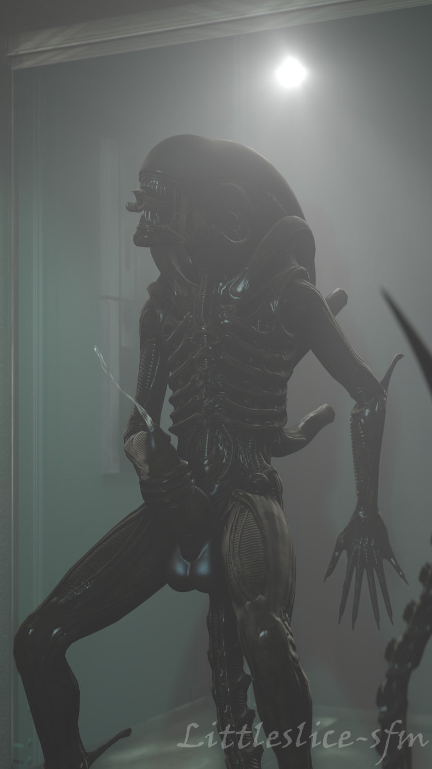 1boy 3d alien alien_(franchise) cum knot littleslice-sfm male male_only male_xenomorph masturbation penile_masturbation penis solo source_filmmaker xenomorph