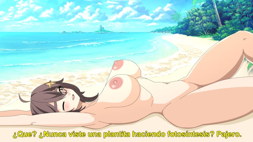 areola areolae beach big_ass big_breasts completely_nude completely_nude_female hispanic_virtual_youtuber huge_breasts huge_thighs large_breasts lying lying_on_back meica meica05 posing posing_nude sand simple_background spanish_text subtitled tomiaf topless topless_female twitter virtual_youtuber vtuber vtuberfanart