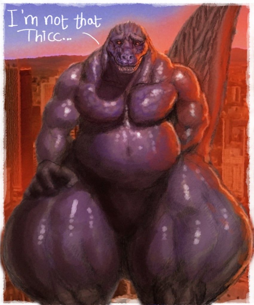 godzilla male male_only rochaku thick_thighs wide_hips