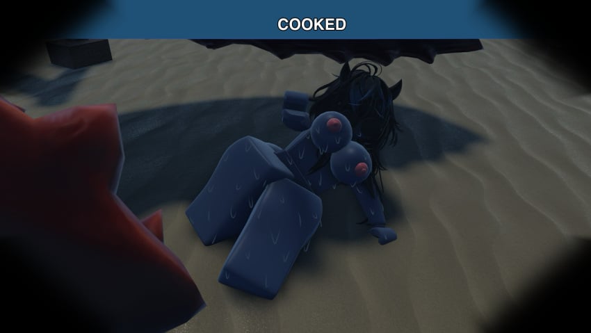 1female 1girls 3d akya(krax) animal bangs bangs_over_eyes beach black_hair blue_body blue_skin breasts crab crab_claw defeat defeat_sex defeated enemies exposed exposed_ass exposed_breasts exposed_nipples exposed_thighs exposed_torso female fringe fringe_hair ground injury laying_down long_hair mechanical mechanical_arm monster monster_cock monster_rape naked nipples nude public_nudity rape roblox roblox_avatar roblox_game robloxian robot sand shy size_difference sweat sweatdrop sweating sweaty_body sweaty_breasts sweaty_butt sweaty_thighs text the_strongest_battlegrounds thick_ass thick_thighs