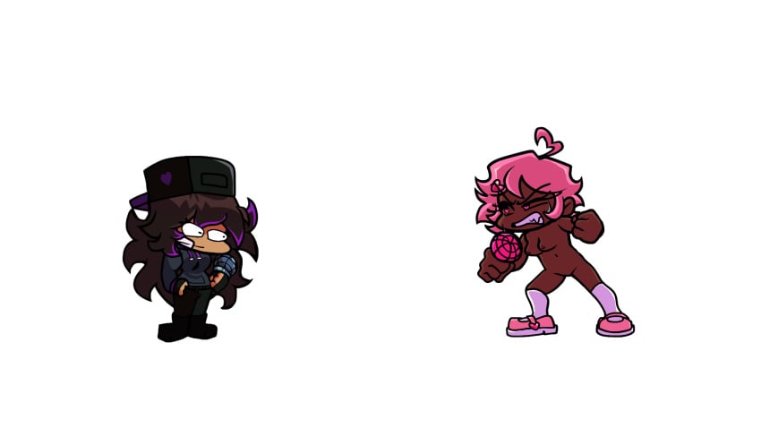 animated black_body fnf fnf_mod fnf_mods friday_night_funkin friday_night_funkin_mod human_pink_impostor_(fnf_mod) impostor_human_hijinks jaden_(impostor_human_hijinks) pink_(among_us) pink_hair sprite_edit transparent_background vs_impostor