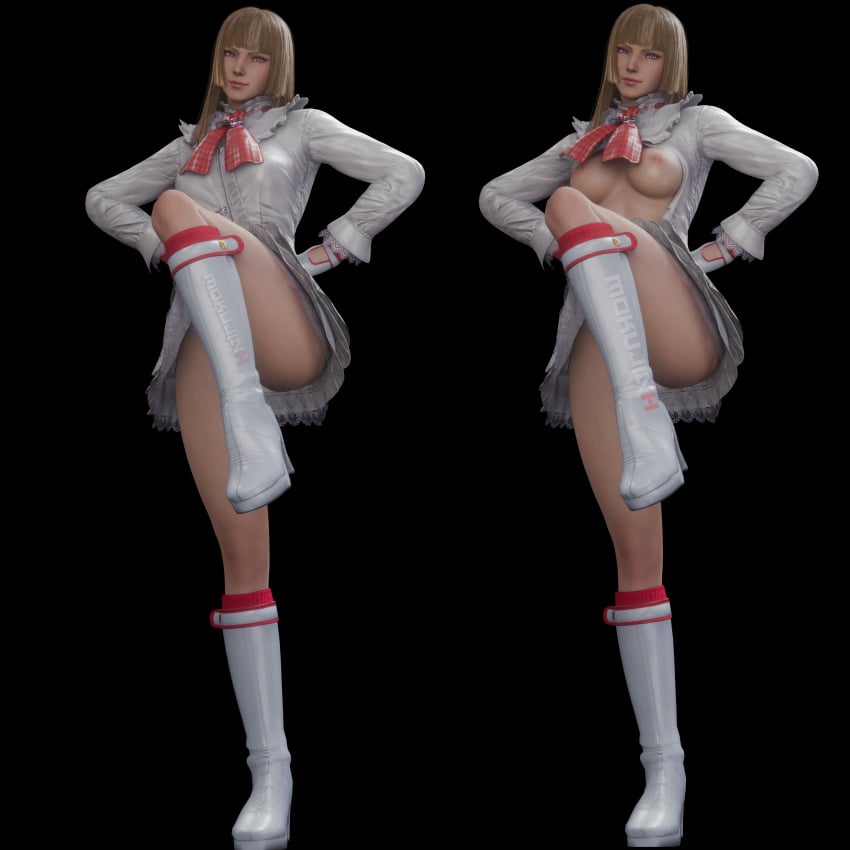 1girls blender blonde_hair breasts emilie_de_rochefort female female_only model mokujin_hornywood tekken tekken_8 thick_thighs