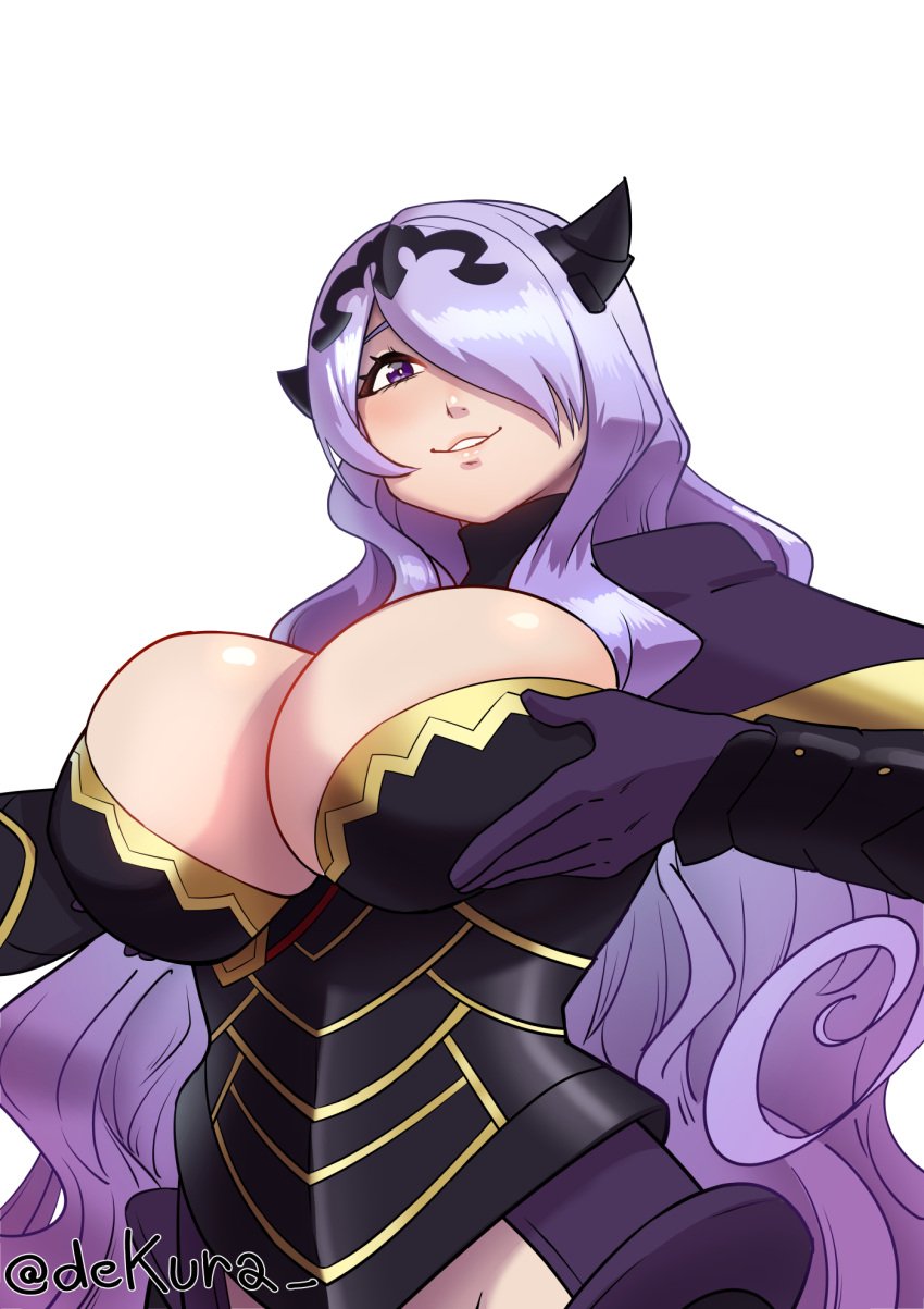 breasts camilla_(fire_emblem) dekura female female_only fire_emblem fire_emblem_fates nintendo purple_eyes purple_hair solo