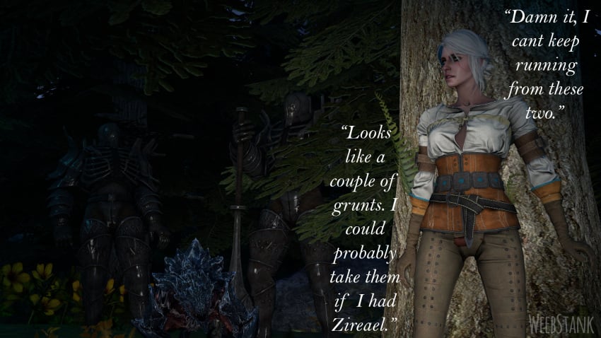 1girls 1monster 2boys 3d cd_projekt_red ciri comic female hound_(wild_hunt) imlerith male monster the_witcher_(series) the_witcher_3:_wild_hunt weebstank white_hair wild_hunt