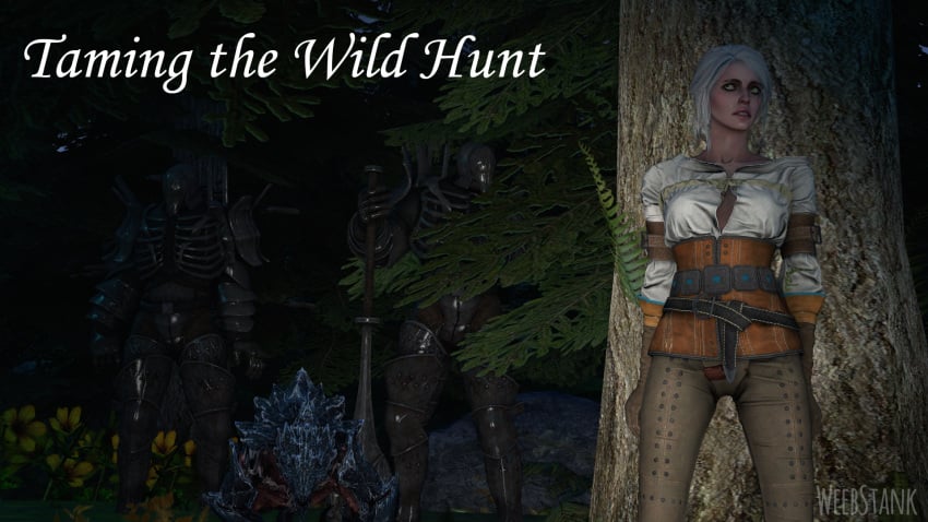 1girls 1monster 2boys 3d cd_projekt_red ciri comic female hound_(wild_hunt) imlerith male monster the_witcher_(series) the_witcher_3:_wild_hunt weebstank white_hair wild_hunt