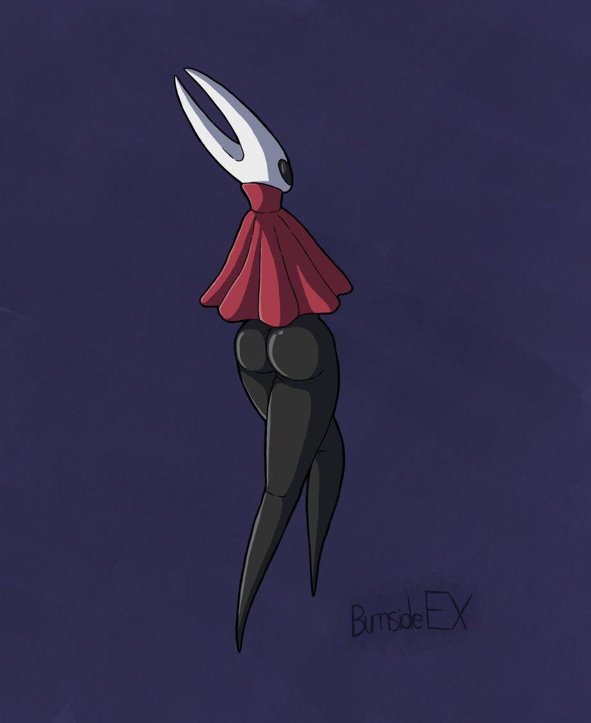 2018 ass burnsideex cape cloak female_only fur furry furry_only hollow_knight hornet_(hollow_knight) large_ass looking_back red_cape thick_thighs