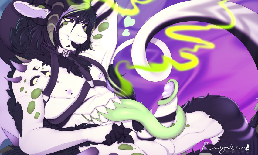 aromagon belly bondage dragon goth male male_only monster penis pose sassy spooky stomach_mouth zingiber