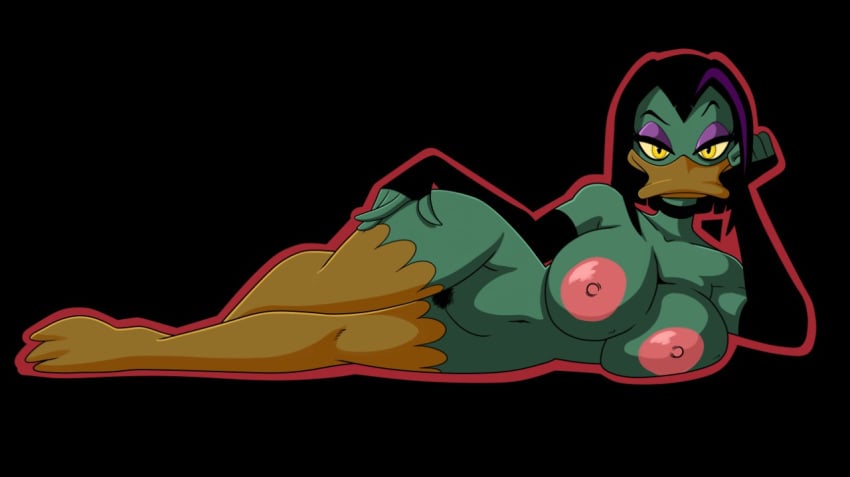 anthro big_breasts breasts disney ducktales ducktales_(2017) huge_breasts lordstevie magica_de_spell nipples