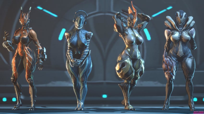 3d 4girls ass big_ass big_breasts breasts creepychimera curvy curvy_figure ember_(warframe) female female_only group hands_on_breasts hands_together hourglass_figure huge_breasts huge_thighs mag_(warframe) multiple_girls pose raised_arms saryn_(warframe) standing take_your_pick valkyr_(warframe) voluptuous warframe