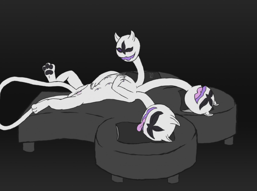 bed clover_(deltarune) deltarune female feral masturbation multi_head multi_nipple nipples penetration pussy raegaltboggart solo tail_masturbation vaginal_masturbation vaginal_penetration vaginal_penetration