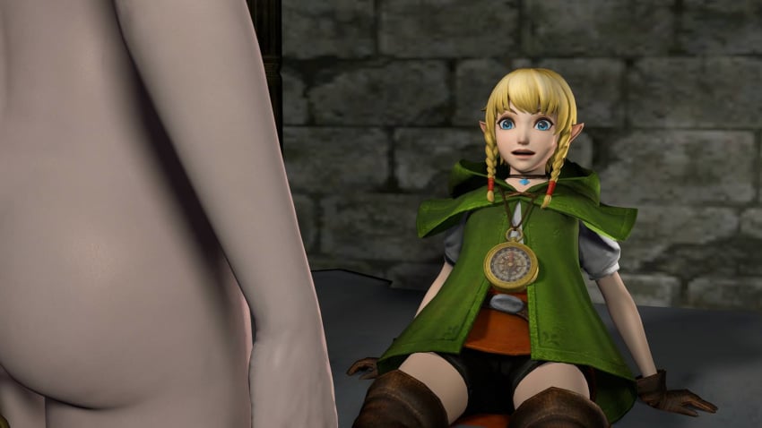 2girls 3d 3dhentaihero compass hyrule_warriors hyrule_warriors_definitive_edition linkle nintendo princess_zelda the_legend_of_zelda yuri zelda_(hyrule_warriors)