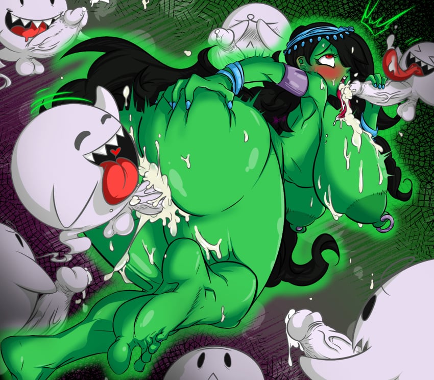 1girls 6+boys 7boys anus ass big_ass big_butt blush boo_(mario) breasts crossover cum cum_in_pussy cum_on_breasts cumshot curvy danny_phantom dat_ass desiree erection excessive_cum fat_mons feet feet_up female female_focus ghost ghost_girl green_skin huge_ass large_breasts long_hair looking_back male mario_(series) multiple_boys newworld9 nintendo nipples nude penetration penis precum pussy seductive_smile sex testicles thick_thighs vaginal_penetration vein veiny_penis very_long_hair