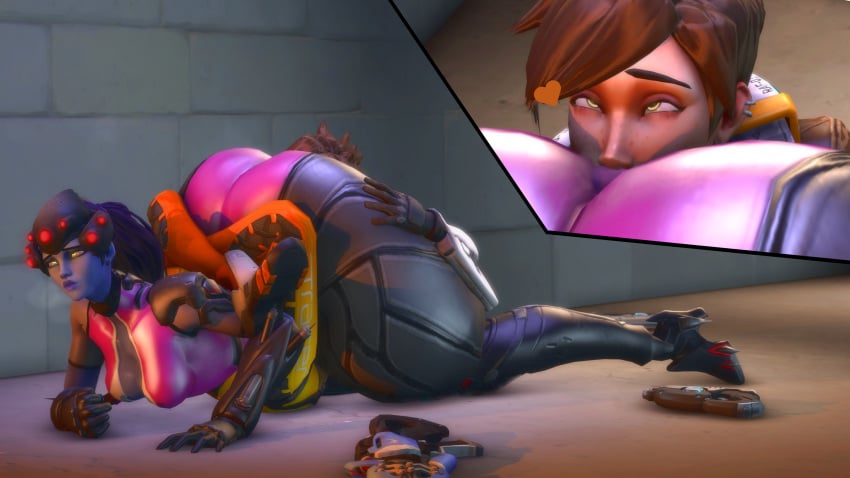 2girls 3d 69 ass ass_sniffing ass_worship big_breasts blizzard_entertainment bodysuit bottom_heavy brown_hair catfight female gigantic_ass huge_ass hyper_ass hyper_thighs latex leg_lock lena_oxton nose_in_anus overwatch puffy_anus rattledbonezone reverse_leg_lock skintight sniffing sniffing_anus steam steaming_body steamy_ass steamy_breath tracer widowmaker wrestling