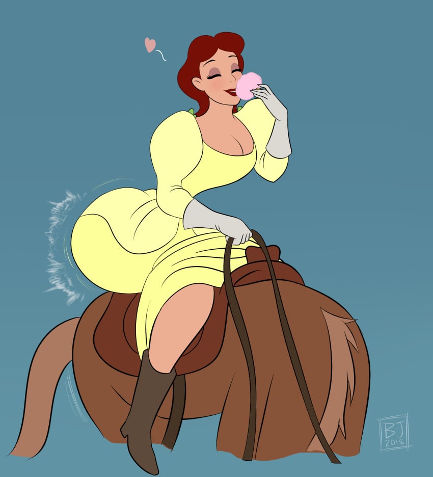 2018 ass ass_in_dress ass_shake big_ass bootijuse boots disney female heart horse melody_time pigtails red_hair slue-foot_sue