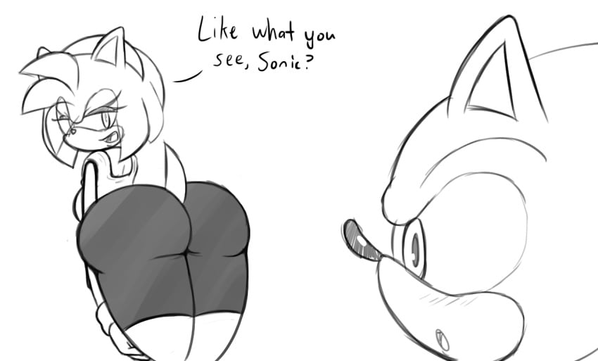 amy_rose bent_over bike_shorts bubble_ass bubble_butt large_ass presenting_hindquarters sandunky sonic_(series) sonic_the_hedgehog sonic_the_hedgehog_(series) spats