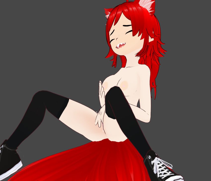 big_head enjoying furry_female kitsune masturbation red_hair tsuki_rblx virtual_youtuber vtuber vtuberfanart vtuberhub vtubers