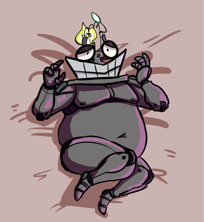 bed bedroom_eyes fat male obese robot robot_humanoid sellbot solo toontown_online vice_president