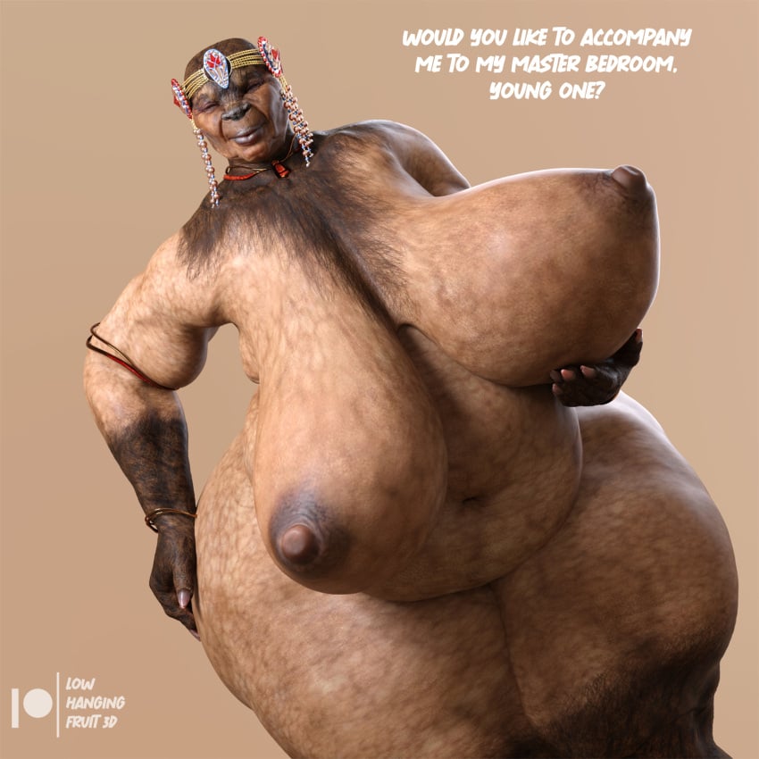 3d 3d_(artwork) alien areolae ass bbw belly big_belly big_nipples breasts chubby chubby_female dark_areola daz3d daz_studio dialogue female female_only gilf granny holding_breast jewelry large_ass large_breasts looking_at_viewer lowhangingfruit3d_(artist) mature_female nipples obese older_female overweight overweight_female pinup sagging_breasts solo solo_female solo_focus ssbbw thick thick_ass thick_thighs thighs very_old_female