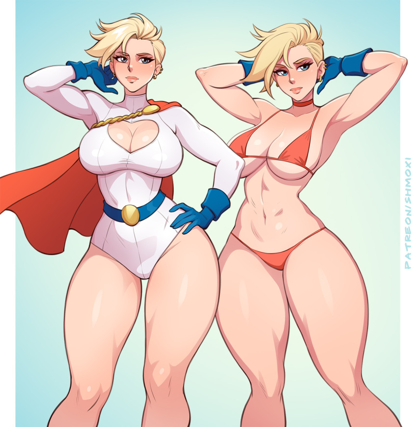 1girls alien alien_girl alien_humanoid bare_legs big_ass big_breasts bikini blonde_hair blue_eyes breasts bust busty chest cleavage curvaceous curvy curvy_figure dc dc_comics digital_media_(artwork) earth_2 female female_only hand_on_hip hands_behind_head hero heroine hips hourglass_figure huge_ass huge_breasts humanoid justice_society_of_america kara_zor-el kara_zor-l karen_starr knees kryptonian large_ass large_breasts legs light-skinned_female light_skin mature mature_female midriff perfect_legs power_girl revealing_clothes shiny_skin shmoxi short_hair slim_waist stomach superhero superhero_costume superheroine superman_(series) thick thick_hips thick_legs thick_thighs thighs thighs_together tight_clothing voluptuous waist wide_hips