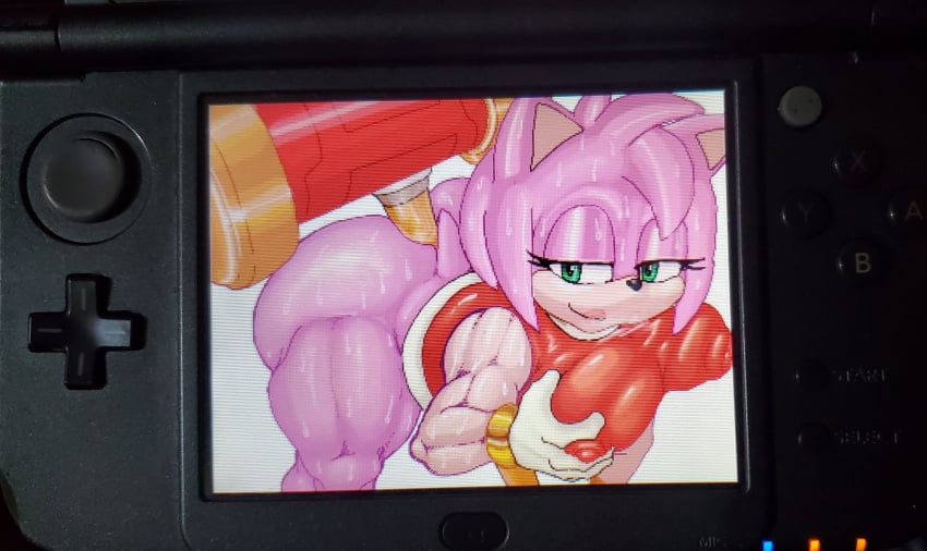 amy_rose bent_over big_ass fat_ass female flipnote_studio_(artwork) furry hammer muscular nintendo_3ds nipples_visible_through_clothing photo sega sonic_(series) sunk00_(artist) sweaty_body sweaty_butt