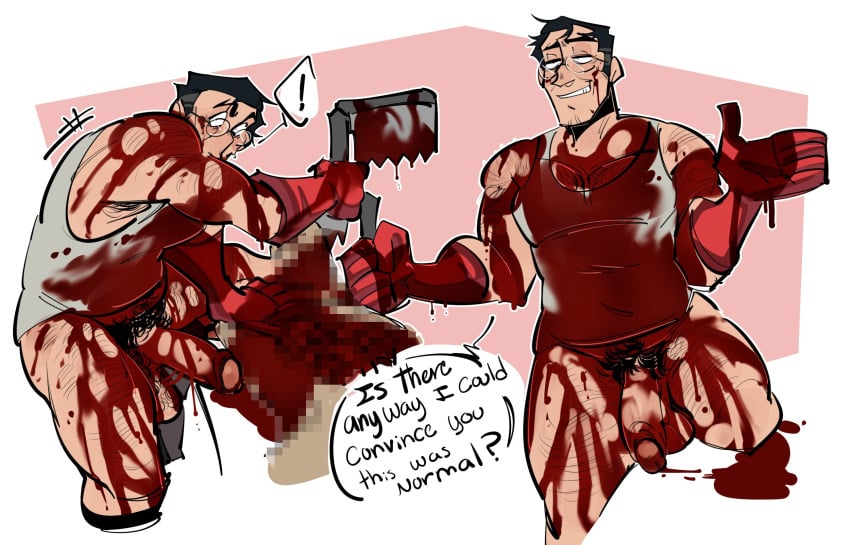 1boy bileshroom blood blood_on_face blood_stain bush bushy_pubes dilf foreskin gay gore guro medic medic_(team_fortress_2) necrophilia nightmare_husbando pinup team_fortress_2 uncut wound wound_fucking wound_penetration