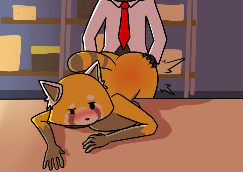 absurd_res aggressive_retsuko aggretsuko ailurid anthro ass big_breasts big_butt breasts canid canine confidentartist doggy_style duo female from_behind_position haida haida_(aggretsuko) heyena hi_res huge_breasts huge_butt male male/female mammal office red_panda retsuko sanrio sex tail