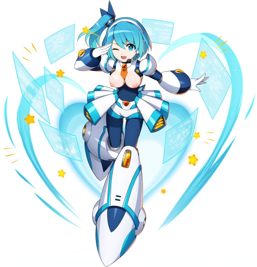 ai_generated collage female large_breasts mega nipples panties rico_(mega_man)