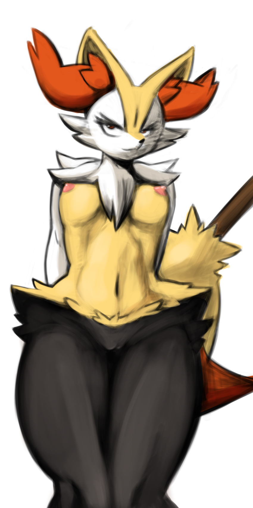 2019 abs anthro athletic braixen breasts canine female fur hands_behind_back inner_ear_fluff invalid_tag looking_at_viewer mammal nintendo nipples nova_nsfw nude pokémon_(species) pokemon pokemon_(species) pussy simple_background solo standing video_games