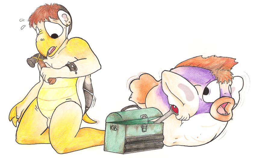 2boys cheep_cheep duo fish foxx full_body hair hammer hammer_bros. human kneeling koopa magic male male_only mammal marine mario_(series) multiple_boys nintendo nude open_mouth penis reptile scalie shell simple_background tools transformation turtle video_games white_background