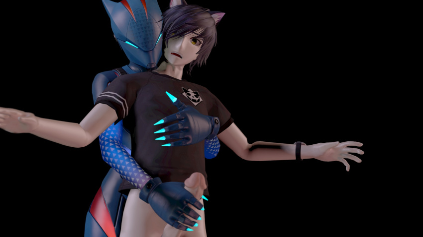 3d character_request clothed clothing duo female fortnite glowing handjob hug lynx_(fortnite) male penis reach_around sex source_filmmaker surprise tagme teenager video_games yaboiscout young