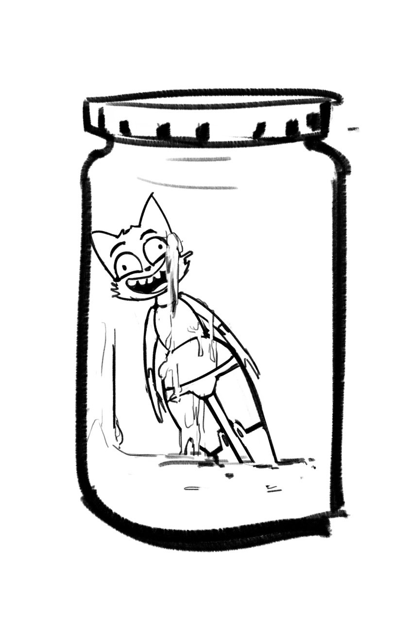 1girls 2025 absurd_res action_figure anthro big_eyes big_mouth_(anatomy) black_and_white bodily_fluids cheek_tuft container cum cum_covered cum_in_container cum_in_jar cum_jar cum_on_object curved_eyebrows derp_eyes digital_drawing_(artwork) digital_media_(artwork) domestic_cat eyebrows facial_tuft felid feline felis female female_only fingers fran_(litterbox_comics) front_view fur fur_tuft genital_fluids head_tuft hi_res in_container in_jar insane jar leaning leaning_sideways litterbox_comics mammal mature mature_anthro mature_female mature_woman milf monochrome open_mouth open_smile pointy_ears prick_ears simple_background smile smiling_at_viewer solo solo_female standing straight_legs teeth thick_thighs tongue toy tuft webcomic white_background wide_hipped_anthro wide_hipped_female wide_hips zambs