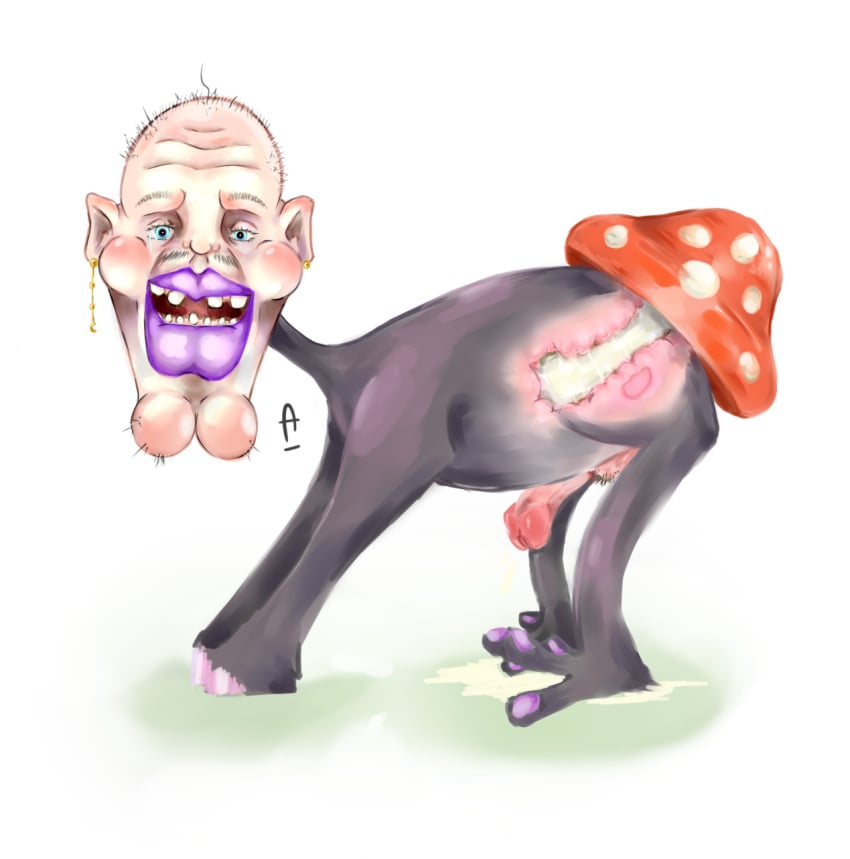 anal anal_sex animal_humanoid bald balls blush bodily_fluids cum cum_drip cum_while_penetrated dripping ear_piercing ejaculation fly_agaric fungus genital_fluids genitals hi_res hooves humanoid male monster monstrous_humanoid mushroom non-human object_in_ass otstoinik penetration penis piercing prostate prostate_milking prostate_orgasm prostate_stimulation quadruped sex_toy sex_toy_in_ass sex_toy_insertion solo taur tears tears_of_pain teeth teeth_showing translucent ugly_bastard underhoof what_has_magic_done what_has_science_done where_is_your_god_now