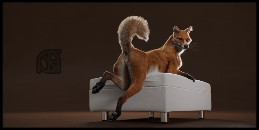 3d animal_genitalia animal_pussy anthro anus ass canine canine_pussy cosmiclife feet female feral fox fur hi_res katsumi looking_at_viewer mammal ottoman paws pinup pose presenting presenting_anus presenting_hindquarters presenting_pussy pussy raised_tail realistic semi-anthro solo whiskers