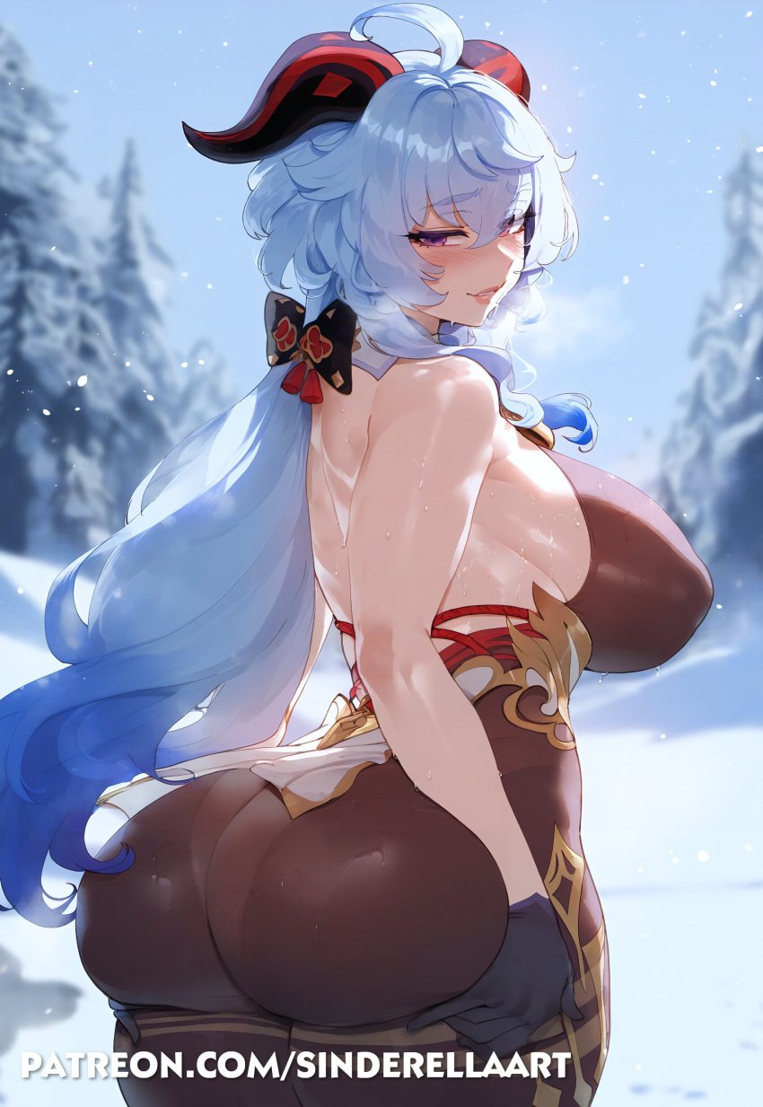 adventurer ai_generated ass_bigger_than_head big_breasts big_breasts big_butt breasts_bigger_than_head busty cold commission curvaceous exploration explorer female ganyu_(genshin_impact) genshin_impact heavenly_ass huge_ass huge_breasts large_ass large_breasts patreon patreon_url patreon_username public sinderellaart snow snowing snowy_background thick thick_ass thick_legs thick_thighs voluptuous voluptuous_female