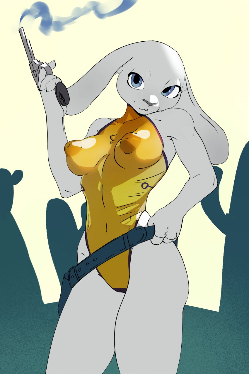 absurd_res anthro breasts disney european female hi_res judy_hopps lagomorph mammal nipples solo yumemi13 zootopia