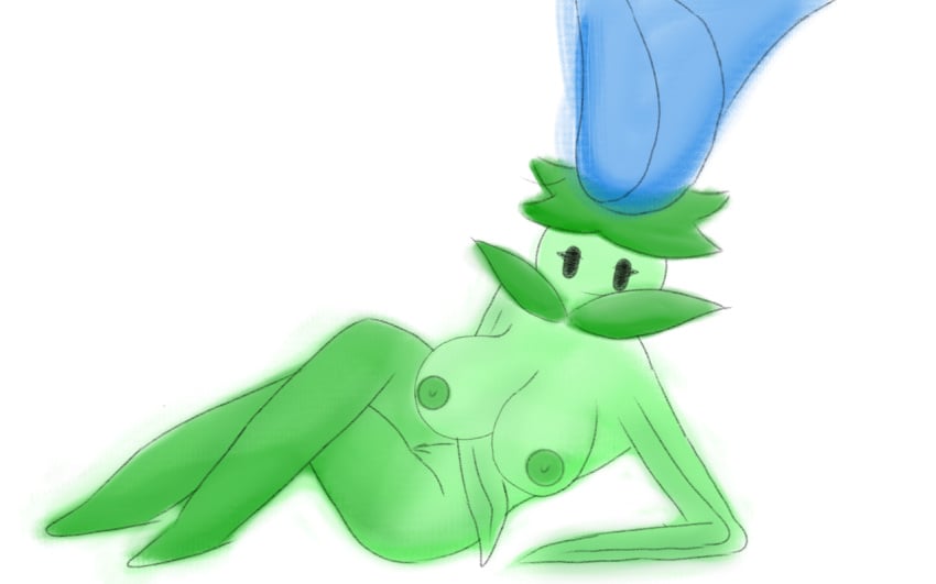 blue breasts female green moonflower_(pvz) plantie plants_vs_zombies plants_vs_zombies_2:_it's_about_time pussy sketch