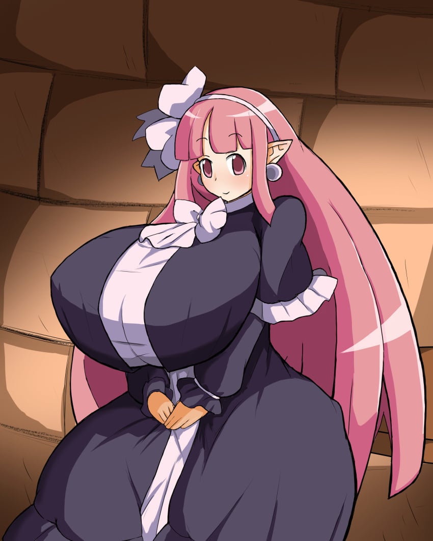 big_breasts bimbo breasts disgaea gasotaxok gigantic_breasts huge_breasts hyper_breasts large_breasts mage_(disgaea) massive_breasts nippon_ichi_software pink_hair