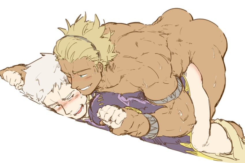 2boys anal anal_sex ass bara big_arms big_ass blush fire_emblem fire_emblem_awakening grin male_only multiple_boys muscular muscular_arms muscular_ass muscular_butt muscular_legs muscular_male naughty_face nintendo nude penetration piikeisandaa restrained robin_(fire_emblem) robin_(fire_emblem)_(male) sex smile tagme teeth vaike_(fire_emblem) wince yaoi