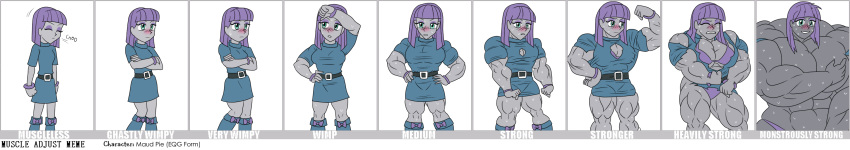 cute depraveddefense friendship_is_magic maud_pie_(mlp) muscular muscular_female my_little_pony straight_hair transformation