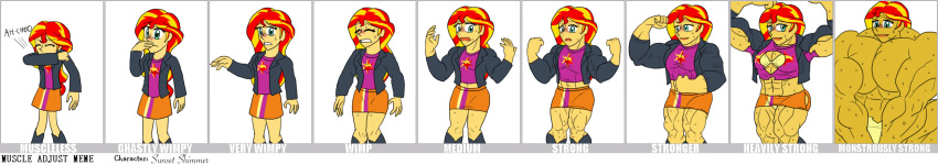 cute depraveddefense friendship_is_magic muscular muscular_female my_little_pony sunset_shimmer transformation