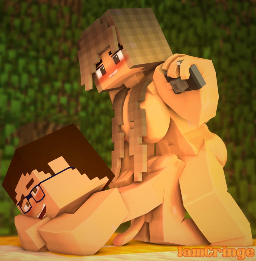 1boy 1girls 3d domination female iamcringe ian_cringe_(iamcringe) mine-imator minecraft moriko outdoors rule_63 sex sofia_wellington_(iamcringe) tagme