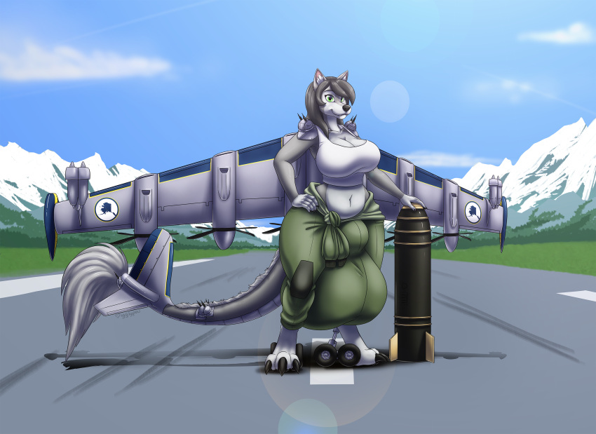 aerowolf aircraft airplane alaska anthro balls_outline big_bulge bulge canid canine detailed_bulge futanari genital_outline gynomorph hi_res huge_bulge hybrid hyper hyper_bulge intersex living_aircraft living_machine living_vehicle machine mammal penis_outline vehicle