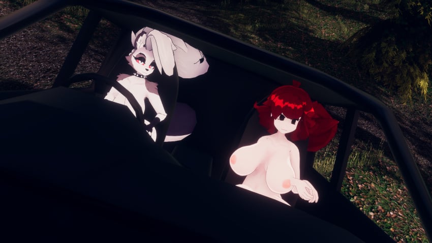 friday_night_funkin girlfriend_(friday_night_funkin) loona_(helluva_boss) thicc_ass thicc_breasts thicc_thighs vrchat vrchat_avatar